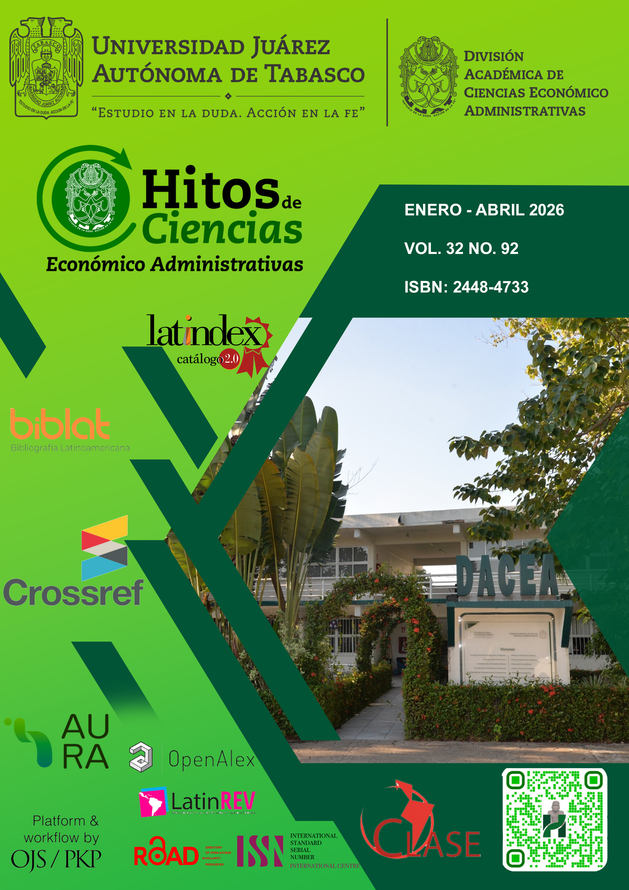 					View Vol. 32 No. 92 (2026): Vol. 31 Núm. 91 (2025): Hitos de Ciencias Económico Administrativas Vol. 31 No. 91
				